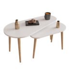 Αγόρασε ΤΡΑΠΕΖΙΑ ΣΑΛΟΝΙΟΥ 2ΤΜΧ APRILIA HM18179.05 ΜΕΛΑΜΙΝΗ ΣΕ ΛΕΥΚΟ 95x47x47Υεκ σε μοναδική τιμή στο clickforshop.gr