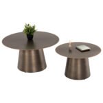 Αγόρασε ΤΡΑΠΕΖIA ΣΑΛΟΝΙΟΥ 2ΤΜΧ NICKELY HM9667 ΜΕΤΑΛΛΟ ΣΕ ΑΣΗΜΙ ΜΑΤ Φ80x41Υ & Φ60x36Υ εκ. σε μοναδική τιμή στο clickforshop.gr