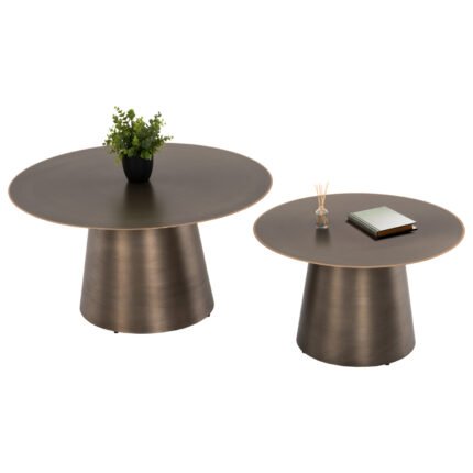 Αγόρασε ΤΡΑΠΕΖIA ΣΑΛΟΝΙΟΥ 2ΤΜΧ NICKELY HM9667 ΜΕΤΑΛΛΟ ΣΕ ΑΣΗΜΙ ΜΑΤ Φ80x41Υ & Φ60x36Υ εκ. σε μοναδική τιμή στο clickforshop.gr