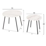 ΤΡΑΠΕΖΙΑ ΣΑΛΟΝΙΟΥ 2ΤΜΧ CUPPER HM9878.12 ΜΕΛΑΜΙΝΗ ΛΕΥΚΟ ΜΑΡΜΑΡΟ-ΜΑΥΡΟ ΜΕΤΑΛΛΟ - Image 2