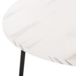 ΤΡΑΠΕΖΙΑ ΣΑΛΟΝΙΟΥ 2ΤΜΧ CUPPER HM9878.12 ΜΕΛΑΜΙΝΗ ΛΕΥΚΟ ΜΑΡΜΑΡΟ-ΜΑΥΡΟ ΜΕΤΑΛΛΟ - Image 6