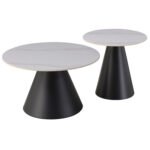 Αγόρασε ΤΡΑΠΕΖΙΑ ΣΑΛΟΝΙΟΥ RIDGE HM18266.01 ΚΕΡΑΜΙΚΑ TOP ΜΕ ΟΨΗ ΛΕΥΚΟΥ ΜΑΡΜΑΡΟΥ Φ50εκ & Φ70εκ σε μοναδική τιμή στο clickforshop.gr