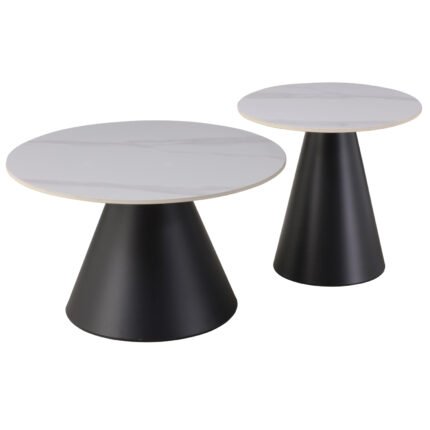 Αγόρασε ΤΡΑΠΕΖΙΑ ΣΑΛΟΝΙΟΥ RIDGE HM18266.01 ΚΕΡΑΜΙΚΑ TOP ΜΕ ΟΨΗ ΛΕΥΚΟΥ ΜΑΡΜΑΡΟΥ Φ50εκ & Φ70εκ σε μοναδική τιμή στο clickforshop.gr