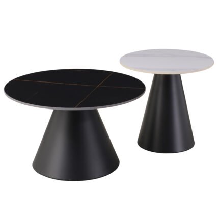 Αγόρασε ΤΡΑΠΕΖΙΑ ΣΑΛΟΝΙΟΥ RIDGE HM18266.10 ΚΕΡΑΜΙΚΑ TOP ΜΕ ΟΨΗ ΜΑΥΡΟΥ-ΛΕΥΚΟΥ ΜΑΡΜΑΡΟΥ Φ50εκ & Φ70εκ σε μοναδική τιμή στο clickforshop.gr