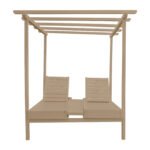 ΞΑΠΛΩΣΤΡΑ ΕΠΑΓΓΕΛΜ. ΜΥΚΟΝΟΣ ΞΥΛΙΝΗ ΔΙΠΛΗ ΜΠΕΖ ΜΕ ΟΥΡΑΝΟ 205x167x212Υεκ.HM5428.02 - Image 3