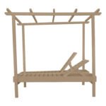 ΞΑΠΛΩΣΤΡΑ ΕΠΑΓΓΕΛΜ. ΜΥΚΟΝΟΣ ΞΥΛΙΝΗ ΔΙΠΛΗ ΜΠΕΖ ΜΕ ΟΥΡΑΝΟ 205x167x212Υεκ.HM5428.02 - Image 4