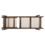 ΞΑΠΛΩΣΤΡΑ MILOS HM10685.01 ΞΥΛΟ ΟΞΙΑΣ ΣΕ ΚΑΡΥΔΙ-ΕΚΡΟΥ TEXTILENE 204x65x31,5-92,5Υεκ. - Image 6