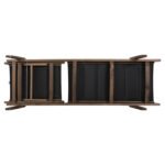 ΞΑΠΛΩΣΤΡΑ MILOS HM10685.03 ΞΥΛΟ ΟΞΙΑΣ ΣΕ ΚΑΡΥΔΙ-ΜΑΥΡΟ TEXTILENE 204x65x31,5-92,5Υεκ. - Image 6