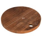 ΞΥΛΟ ΚΟΠΗΣ ΣΤΡΟΓΓΥΛΟ HM4287 ΞΥΛΟ ΤΕΑΚ ΣΕ ΦΥΣΙΚΟ-ΜΕ ΤΡΥΠΑ ΚΡΕΜΑΣΗΣ Φ23x2Υ εκ. - Image 2