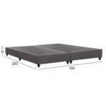 ΥΠΟΣΤΡΩΜΑ/ΚΡΕΒΑΤΙ KING-SIZE SIGGY HM21218 ΓΚΡΙ ΥΦΑΣΜΑ--ΓΙΑ 180x200εκ. - Image 3