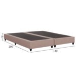 ΥΠΟΣΤΡΩΜΑ/ΚΡΕΒΑΤΙ KING-SIZE SIGGY HM21218.01 ΜΠΕΖ ΥΦΑΣΜΑ--ΓΙΑ 180x200εκ. - Image 3