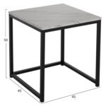 ΖΙΓΚΟΝ GRELAY 2 ΤΕΜ MDF ΟΨΗ ΜΑΡΜΑΡΟΥ & ΜΕΤΑΛΛΟ HM8762.12 45Χ45Χ50εκ. & 37Χ37Χ43 εκ. - Image 2