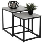 Αγόρασε ΖΙΓΚΟΝ GRELAY 2 ΤΕΜ MDF ΟΨΗ ΜΑΡΜΑΡΟΥ & ΜΕΤΑΛΛΟ HM8762.12 45Χ45Χ50εκ. & 37Χ37Χ43 εκ. σε μοναδική τιμή στο clickforshop.gr