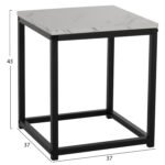 ΖΙΓΚΟΝ GRELAY 2 ΤΕΜ MDF ΟΨΗ ΜΑΡΜΑΡΟΥ & ΜΕΤΑΛΛΟ HM8762.12 45Χ45Χ50εκ. & 37Χ37Χ43 εκ. - Image 3