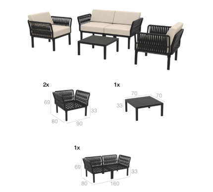 Αγόρασε PORTOFINO LOUNGE SET 2ΘΕΣ.WHITE ΧΩΡΙΣ ΜΑΞ.(2ΘΕΣ.+2ΠΟΛ.+ΤΡΑΠ 33εκ.) σε μοναδική τιμή στο clickforshop.gr