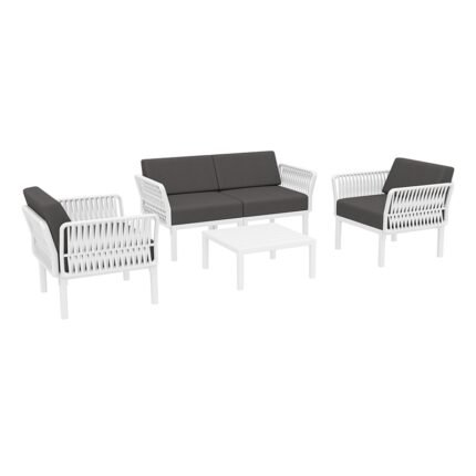 Αγόρασε PORTOFINO LOUNGE SET 2ΘΕΣ.WHITE/ΜΑΞ. DARK GREY(2ΘΕΣ.+2ΠΟΛ.+ΤΡΑΠ 33εκ.) σε μοναδική τιμή στο clickforshop.gr