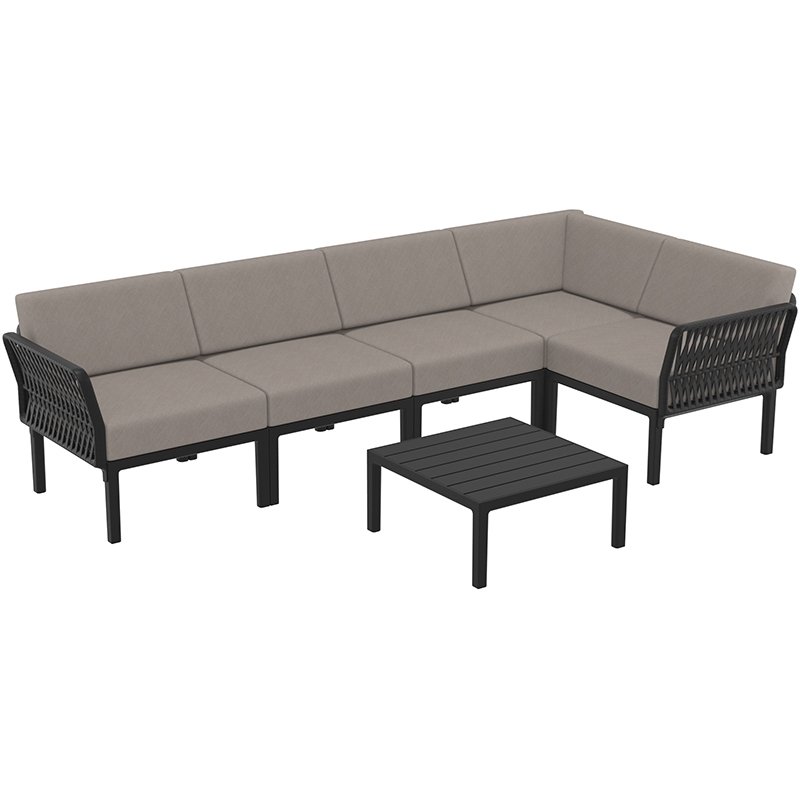 PORTOFINO LOUNGE SET ΓΩΝΙΑ BLACK/ΜΑΞ. LIGHT BROWN(+ΤΡΑΠ.33εκ.) Αγόρασε PORTOFINO LOUNGE SET ΓΩΝΙΑ BLACK/ΜΑΞ. LIGHT BROWN(+ΤΡΑΠ.33εκ.) σε μοναδική τιμή στο clickforshop.gr