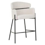 Βρες το Σκαμπό μπαρ Tolerse Inart μπεζ ύφασμα-πόδι μαύρο μέταλλο σε μοναδική τιμή στο clickforshop.gr