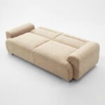 Kαναπές-κρεβάτι τριθέσιος Harmonious pakoworld μπουκλέ μπεζ 223.5x92x81εκ - Image 3