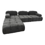 Βρες το Kαναπές τριθέσιος με σκαμπό Hypnotic I pakoworld ύφασμα με μαξιλάρια σε γκρι απόχρωση 294x196x76εκ σε μοναδική τιμή στο clickforshop.gr