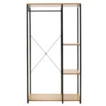 Έπιπλο εισόδου-ραφιέρα Ramon pakoworld φυσικό-μαύρο 90,5x41x167εκ - Image 3