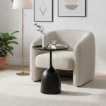 Βρες το Βοηθητικό τραπέζι Agrile Inart μαύρο μέταλλο Φ50x60εκ σε μοναδική τιμή στο clickforshop.gr