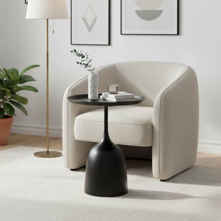 Βρες το Βοηθητικό τραπέζι Agrile Inart μαύρο μέταλλο Φ50x60εκ σε μοναδική τιμή στο clickforshop.gr