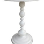 Βοηθητικό τραπέζι Anesor pakoworld μέταλλο σε κρεμ απόχρωση Φ40x52εκ - Image 3