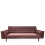 Καναπές Κρεβάτι Τριθέσιος ArteLibre AUBREY Σάπιο Μήλο Ύφασμα 224x88x84cm - Image 2