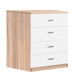 Βρες το Συρταριέρα ArteLibre EMELIE Φυσικό/Λευκό Μοριοσανίδα/Μελαμίνη 60x40x90cm σε μοναδική τιμή στο clickforshop.gr