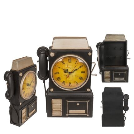 Βρες το Κλειδοθήκη Τηλέφωνο 6 Θέσεων Με Ρολόι Μπρονζέ/Μαύρο Μέταλλο 26x35.5cm σε μοναδική τιμή στο clickforshop.gr