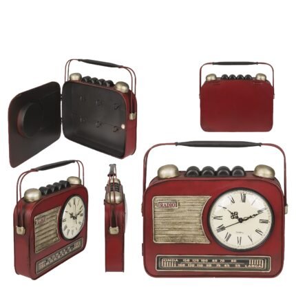 Βρες το Κλειδοθήκη Ραδιόφωνο 6 Θέσεων Με Ρολόι Κόκκινο/Μαύρο Μέταλλο 29x7x28.5cm σε μοναδική τιμή στο clickforshop.gr
