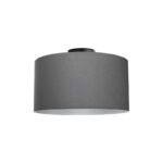 Βρες το Φωτιστικό οροφής μονόφωτο Momoa pakoworld ύφασμα σε γκρι απόχρωση Φ30x21εκ σε μοναδική τιμή στο clickforshop.gr