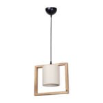 Βρες το Φωτιστικό οροφής μονόφωτο Sereda pakoworld Ε27 σε καφέ-cream απόχρωση 28x14x27εκ σε μοναδική τιμή στο clickforshop.gr