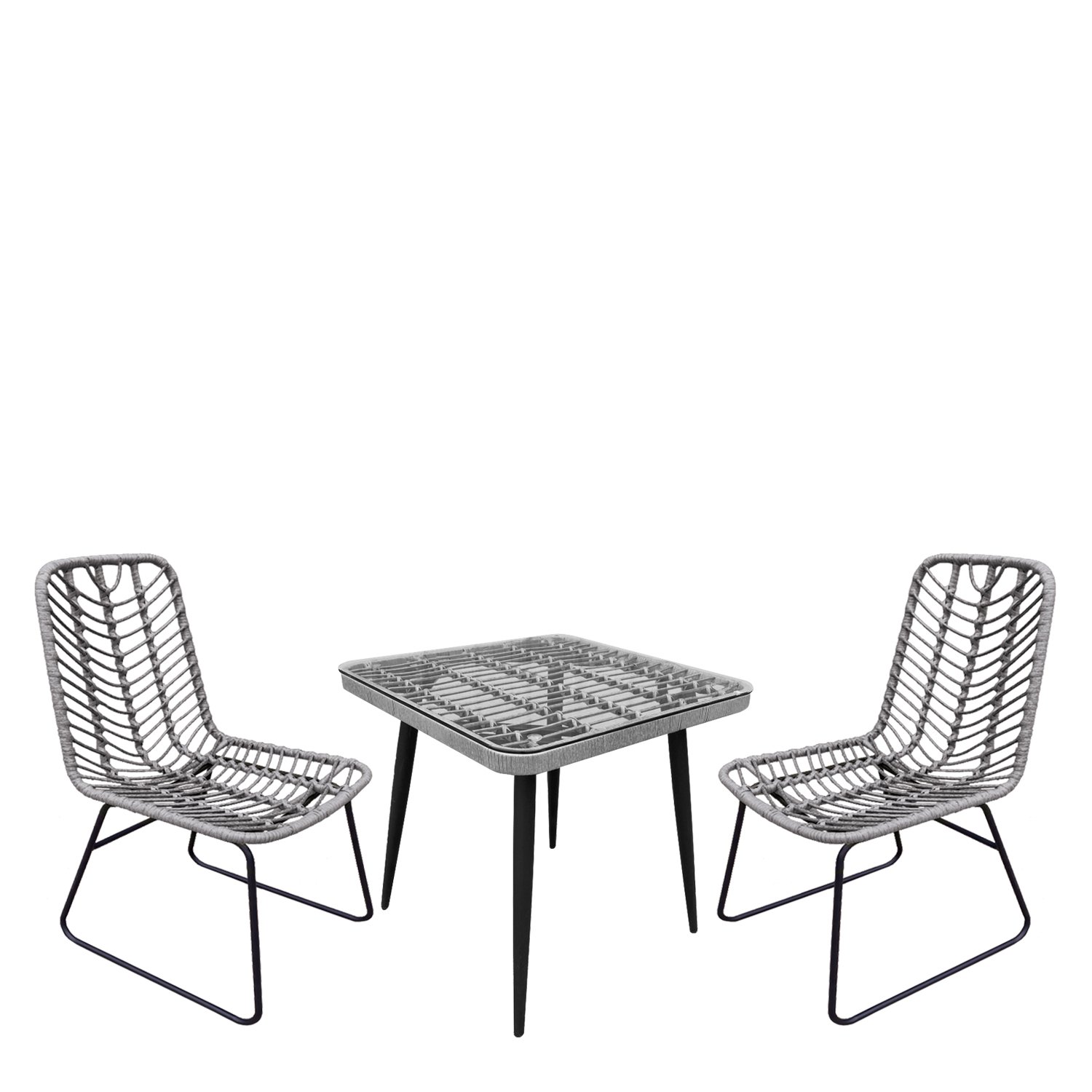 Σετ Τραπεζαρία Κήπου ArteLibre CALI Γκρι/Μαύρο Μέταλλο/Rattan/Γυαλί Με 2 Καρέκλες 14990454 Βρες το Σετ Τραπεζαρία Κήπου ArteLibre CALI Γκρι/Μαύρο Μέταλλο/Rattan/Γυαλί Με 2 Καρέκλες 14990454 σε μοναδική τιμή στο clickforshop.gr