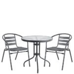 Βρες το Σετ Τραπεζαρία Κήπου ArteLibre EARTH Γκρι Μέταλλο/Γυαλί Με 2 Πολυθρόνες 14990483 σε μοναδική τιμή στο clickforshop.gr