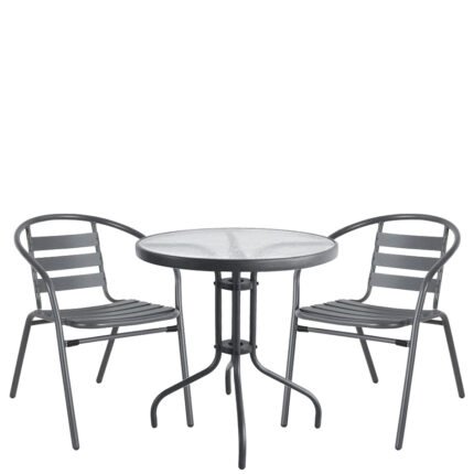 Βρες το Σετ Τραπεζαρία Κήπου ArteLibre EARTH Γκρι Μέταλλο/Γυαλί Με 2 Πολυθρόνες 14990483 σε μοναδική τιμή στο clickforshop.gr