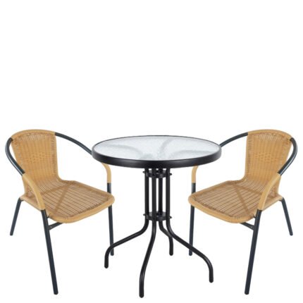 Βρες το Σετ Τραπεζαρία Κήπου ArteLibre EARTH Μαύρο/Μπεζ Μέταλλο/Rattan/Γυαλί Με 2 Πολυθρόνες 14990484 σε μοναδική τιμή στο clickforshop.gr