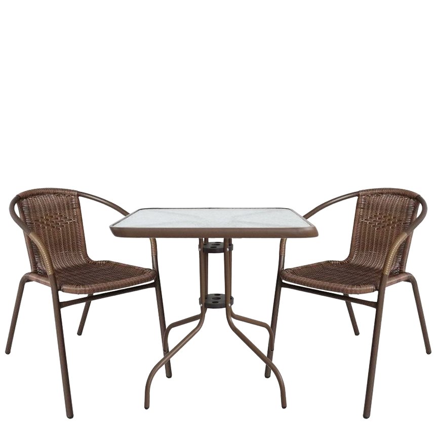 Σετ Τραπεζαρία Κήπου ArteLibre MARS Καφέ Μέταλλο/Rattan/Γυαλί Με 2 Πολυθρόνες 14990485 Βρες το Σετ Τραπεζαρία Κήπου ArteLibre MARS Καφέ Μέταλλο/Rattan/Γυαλί Με 2 Πολυθρόνες 14990485 σε μοναδική τιμή στο clickforshop.gr