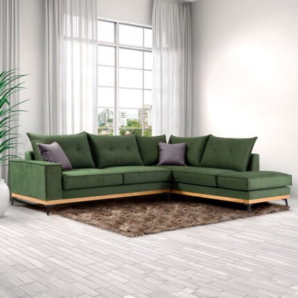 Βρες το Γωνιακός καναπές αριστερή γωνία Luxury II pakoworld ύφασμα κυπαρισσί-ανθρακί 290x235x95εκ σε μοναδική τιμή στο clickforshop.gr