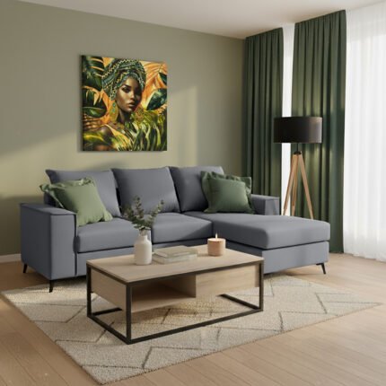 Βρες το Γωνιακός καναπές Fabulous pakoworld αναστρέψιμος ύφασμα ανθρακί-κυπαρισσί 240x165x95εκ σε μοναδική τιμή στο clickforshop.gr