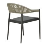 Τραπεζαρία Elation-Kliton B σετ 7τεμ pakoworld αλουμίνιο σε ανθρακί απόχρωση 150x80x74εκ - Image 3