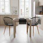 Βρες το Τραπεζαρία Manka-Ezra pakoworld σετ 3τεμ σε sonoma-μαύρη απόχρωση 80x80x77εκ σε μοναδική τιμή στο clickforshop.gr