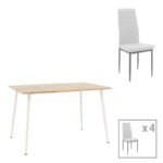 Βρες το Τραπεζαρία Cuba-Parker pakoworld σετ 5τεμ sonoma-λευκό 120x80x75εκ σε μοναδική τιμή στο clickforshop.gr