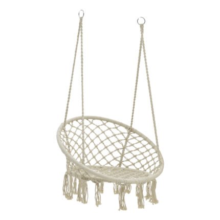 Βρες το Αιώρα-κούνια κάθισμα Eventful pakoworld σχοινί μπεζ 82x82x133εκ σε μοναδική τιμή στο clickforshop.gr