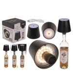 Βρες το Επιτραπέζιο Φωτιστικό LED Φορητό Για Μπουκάλι Μαύρο Πλαστικό 11x10.5cm σε μοναδική τιμή στο clickforshop.gr