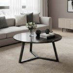 Βρες το Τραπέζι σαλονιού Berton pakoworld σε όψη μαρμάρου με μαύρο μέταλλο Φ80x40εκ σε μοναδική τιμή στο clickforshop.gr