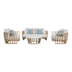 Βρες το Σετ σαλονιού 4τμχ Eron pakoworld μασίφ ξύλο ευκαλύπτου-μπεζ ύφασμα σε μοναδική τιμή στο clickforshop.gr