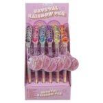 Στυλό Ουράνιο Τόξο Διάφανο Πλαστικό 17cm Σε 6 Χρώματα - Image 2