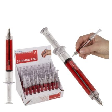 Βρες το Στυλό Σύριγγα Με Κόκκινο Μελάνι Διάφανο Πλαστικό 13cm σε μοναδική τιμή στο clickforshop.gr